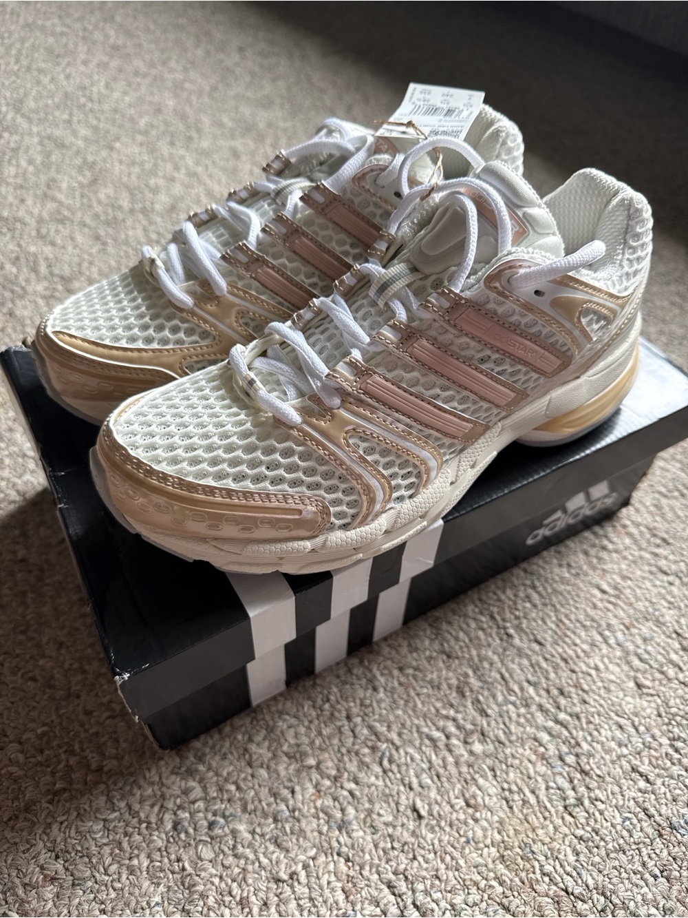 Adidas Women’s White & Blush Pink Running Sneakers
